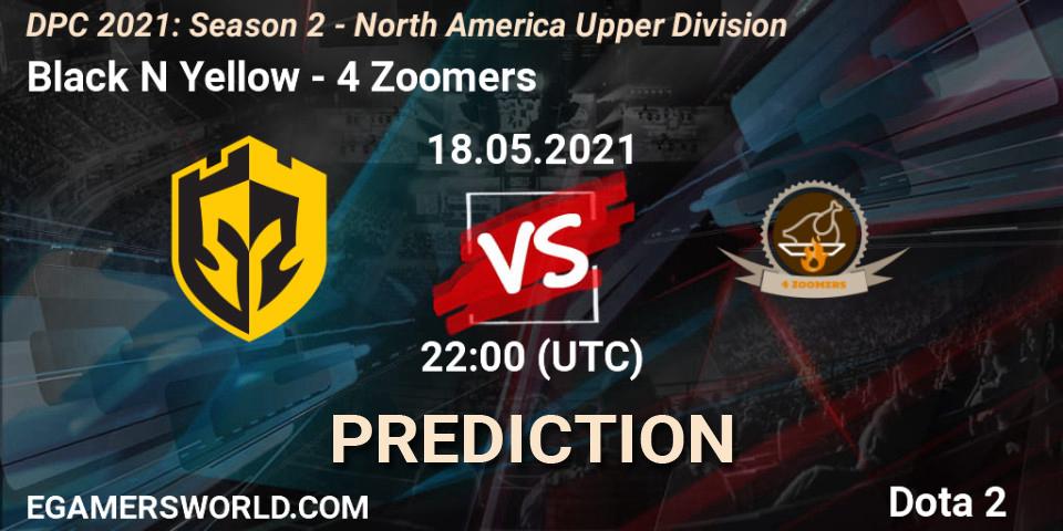 Black N Yellow - 4 Zoomers: Maç tahminleri. 18.05.2021 at 22:03, Dota 2, DPC 2021: Season 2 - North America Upper Division 
