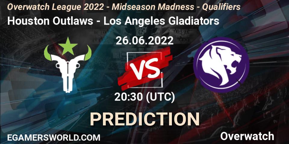 Houston Outlaws - Los Angeles Gladiators: Maç tahminleri. 26.06.2022 at 20:30, Overwatch, Overwatch League 2022 - Midseason Madness - Qualifiers