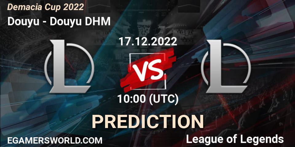 Douyu - Douyu DHM: Maç tahminleri. 17.12.2022 at 10:00, LoL, Demacia Cup 2022