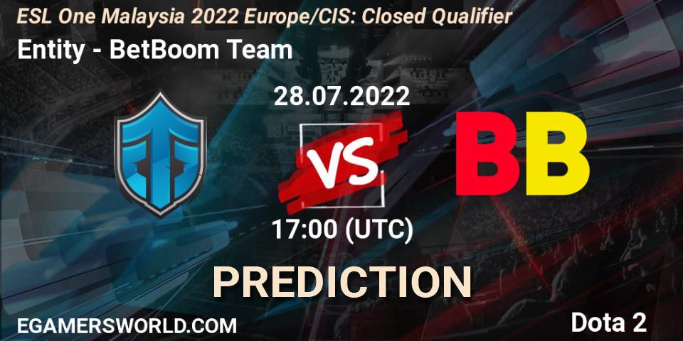 Entity - BetBoom Team: Maç tahminleri. 28.07.2022 at 17:00, Dota 2, ESL One Malaysia 2022 Europe/CIS: Closed Qualifier