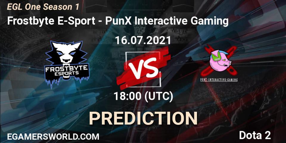 Frostbyte E-Sport - PunX Interactive Gaming: Maç tahminleri. 16.07.2021 at 18:40, Dota 2, EGL One Season 1