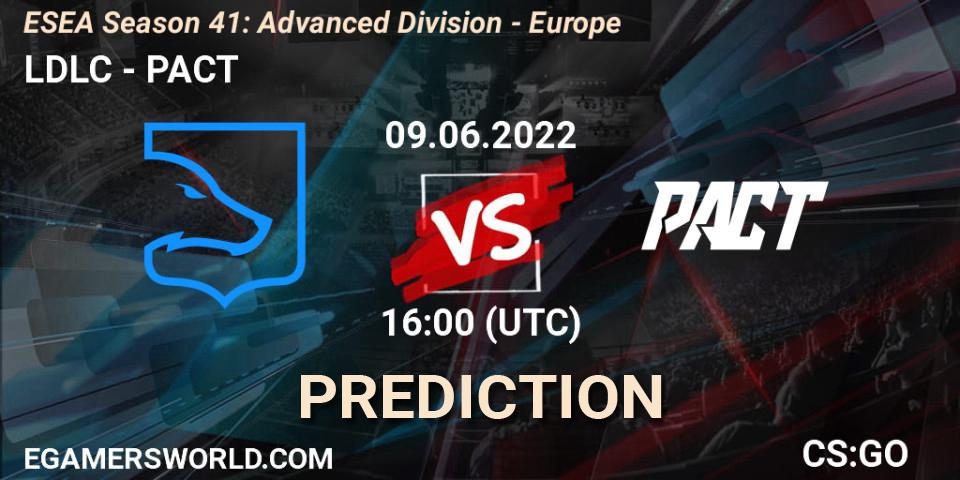 LDLC - PACT: Maç tahminleri. 09.06.2022 at 16:00, Counter-Strike (CS2), ESEA Season 41: Advanced Division - Europe