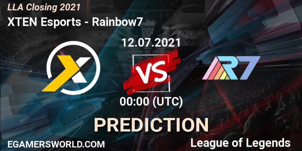 XTEN Esports - Rainbow7: Maç tahminleri. 12.07.21, LoL, LLA Closing 2021