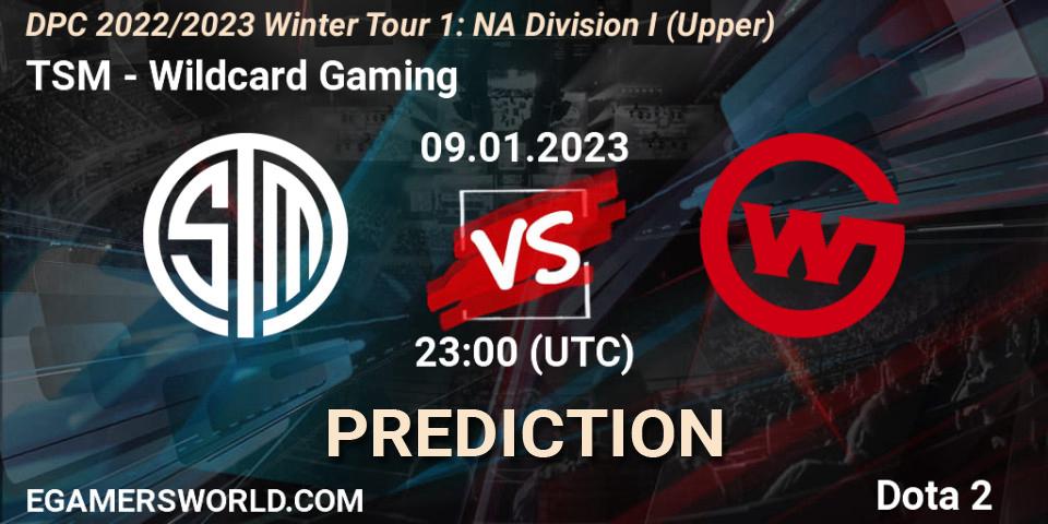 TSM - Wildcard Gaming: Maç tahminleri. 09.01.23, Dota 2, DPC 2022/2023 Winter Tour 1: NA Division I (Upper)