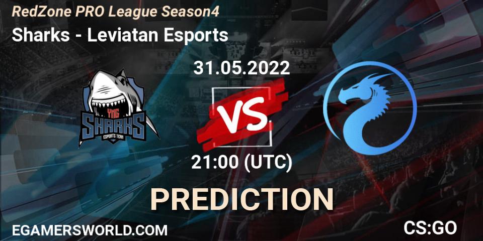 Sharks - Leviatan Esports: Maç tahminleri. 31.05.2022 at 21:00, Counter-Strike (CS2), RedZone PRO League Season 4