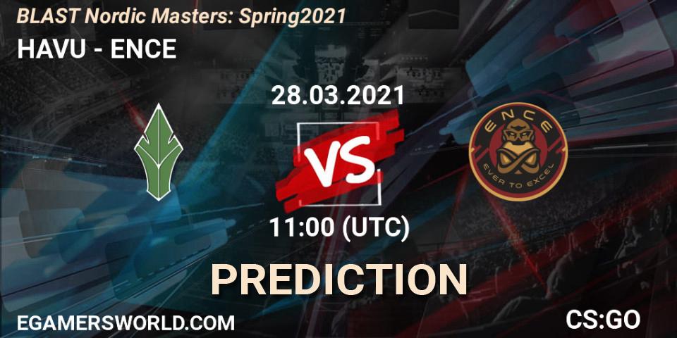 HAVU - ENCE: Maç tahminleri. 28.03.2021 at 11:00, Counter-Strike (CS2), BLAST Nordic Masters: Spring 2021