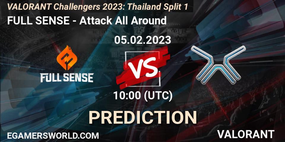 FULL SENSE - Attack All Around: Maç tahminleri. 05.02.23, VALORANT, VALORANT Challengers 2023: Thailand Split 1