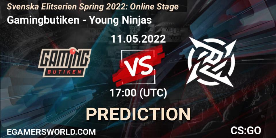 Gamingbutiken - Young Ninjas: Maç tahminleri. 11.05.2022 at 17:00, Counter-Strike (CS2), Svenska Elitserien Spring 2022: Online Stage
