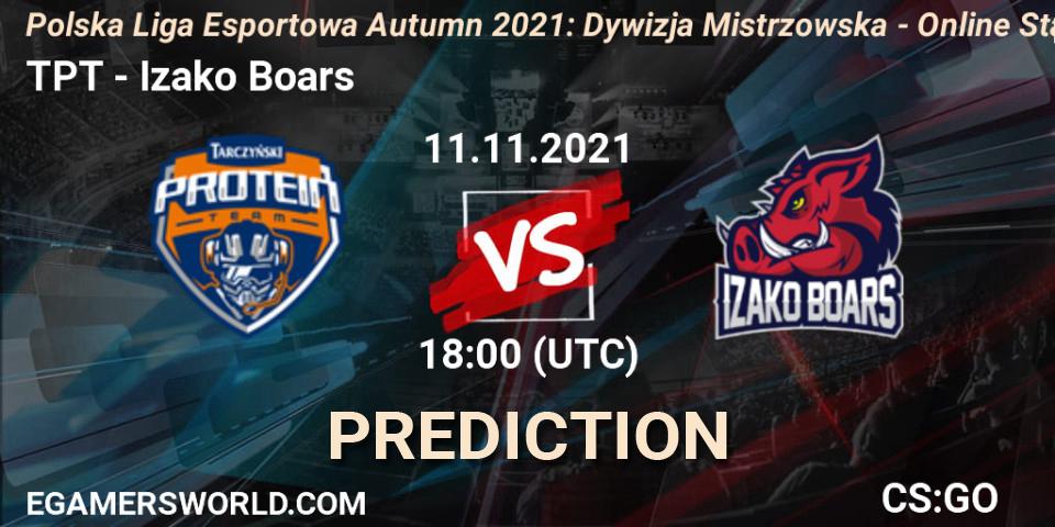 TPT - Izako Boars: Maç tahminleri. 11.11.21, CS2 (CS:GO), Polska Liga Esportowa Autumn 2021: Dywizja Mistrzowska - Online Stage