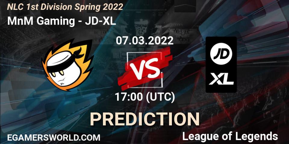 MnM Gaming - JD-XL: Maç tahminleri. 07.03.2022 at 17:00, LoL, NLC 1st Division Spring 2022