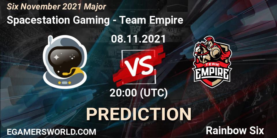 Team Empire - Spacestation Gaming: Maç tahminleri. 10.11.2021 at 13:30, Rainbow Six, Six Sweden Major 2021