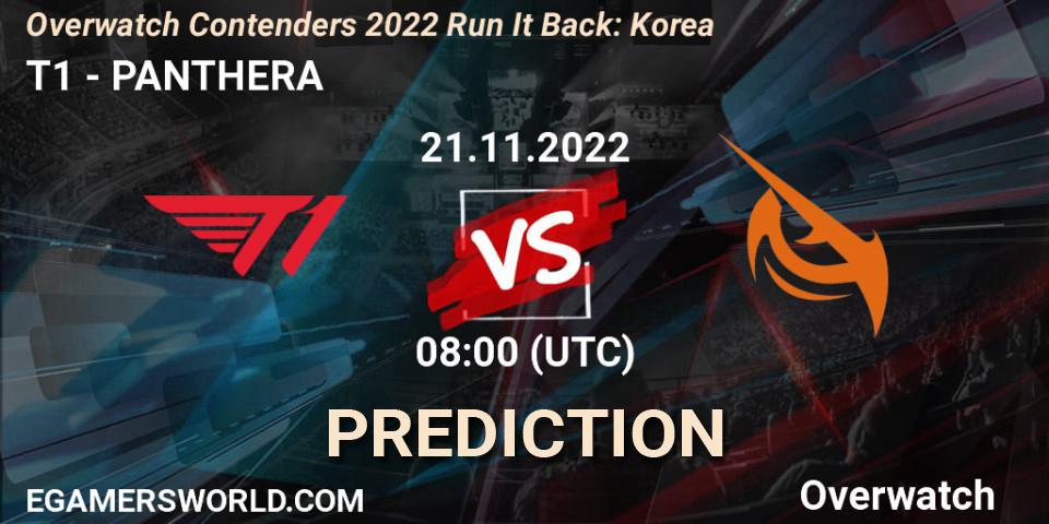 T1 - PANTHERA: Maç tahminleri. 21.11.22, Overwatch, Overwatch Contenders 2022 Run It Back: Korea