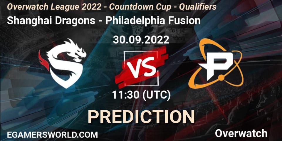 Shanghai Dragons - Philadelphia Fusion: Maç tahminleri. 30.09.22, Overwatch, Overwatch League 2022 - Countdown Cup - Qualifiers