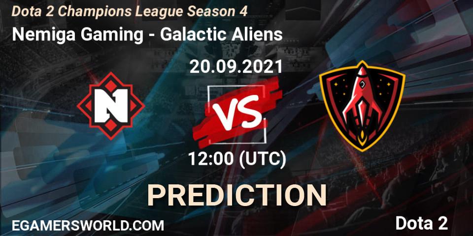 Nemiga Gaming - Galactic Aliens: Maç tahminleri. 20.09.2021 at 12:00, Dota 2, Dota 2 Champions League Season 4