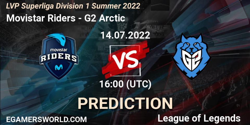 Movistar Riders - G2 Arctic: Maç tahminleri. 14.07.22, LoL, LVP Superliga Division 1 Summer 2022