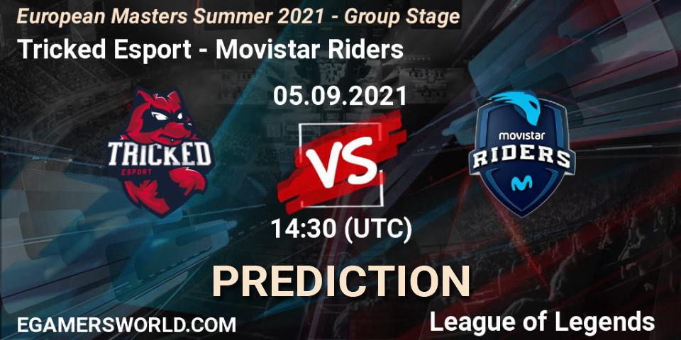 Tricked Esport - Movistar Riders: Maç tahminleri. 05.09.2021 at 14:30, LoL, European Masters Summer 2021 - Group Stage