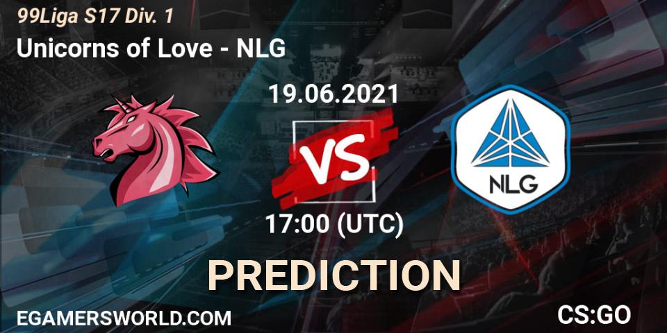 Unicorns of Love - NLG: Maç tahminleri. 19.06.2021 at 17:00, Counter-Strike (CS2), 99Liga S17 Div. 1