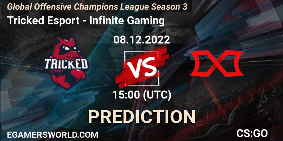 Tricked Esport - Infinite Gaming: Maç tahminleri. 08.12.22, CS2 (CS:GO), Global Offensive Champions League Season 3