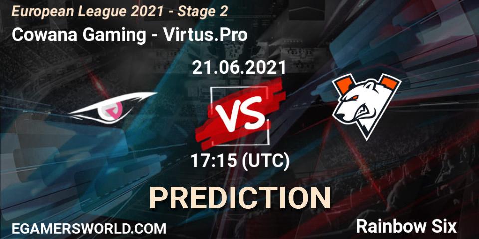 Cowana Gaming - Virtus.Pro: Maç tahminleri. 21.06.2021 at 17:15, Rainbow Six, European League 2021 - Stage 2