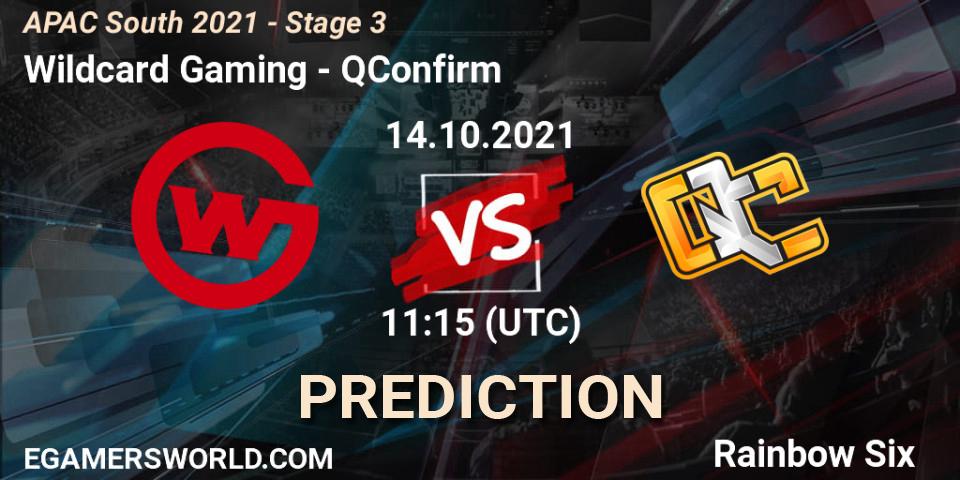 Wildcard Gaming - QConfirm: Maç tahminleri. 15.10.2021 at 11:15, Rainbow Six, APAC South 2021 - Stage 3
