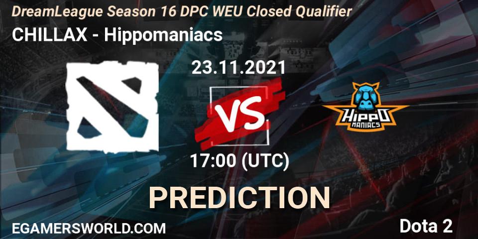 CHILLAX - Hippomaniacs: Maç tahminleri. 23.11.21, Dota 2, DPC 2022 Season 1: Euro - Closed Qualifier (DreamLeague Season 16)