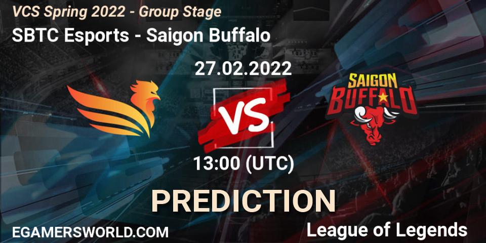 SBTC Esports - Saigon Buffalo: Maç tahminleri. 27.02.2022 at 13:00, LoL, VCS Spring 2022 - Group Stage 