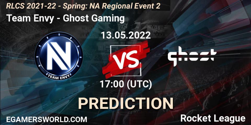 Team Envy - Ghost Gaming: Maç tahminleri. 13.05.22, Rocket League, RLCS 2021-22 - Spring: NA Regional Event 2