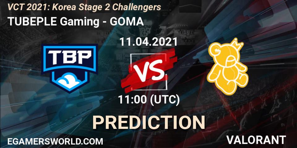 TUBEPLE Gaming - GOMA: Maç tahminleri. 11.04.2021 at 11:00, VALORANT, VCT 2021: Korea Stage 2 Challengers