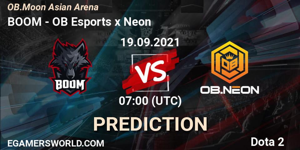 BOOM - OB Esports x Neon: Maç tahminleri. 19.09.2021 at 07:00, Dota 2, OB.Moon Asian Arena