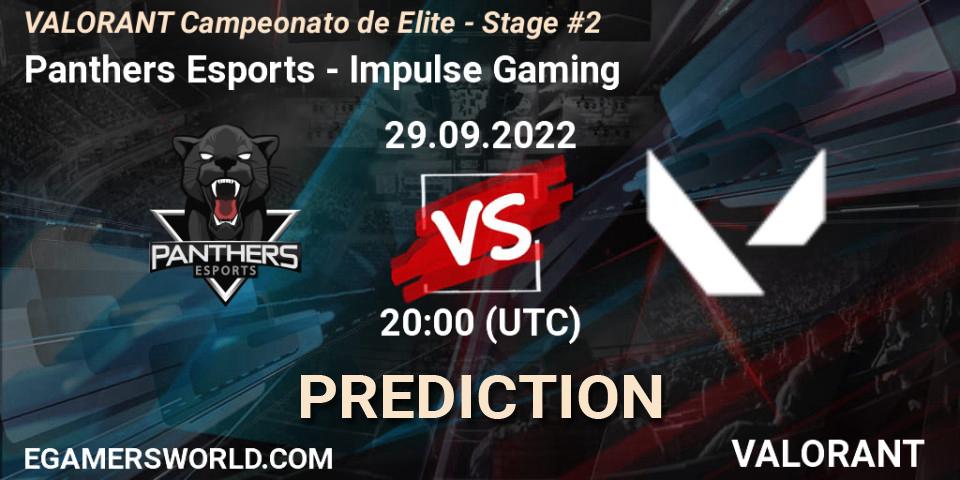 Panthers Esports - Impulse Gaming: Maç tahminleri. 29.09.2022 at 20:00, VALORANT, VALORANT Campeonato de Elite - Stage #2