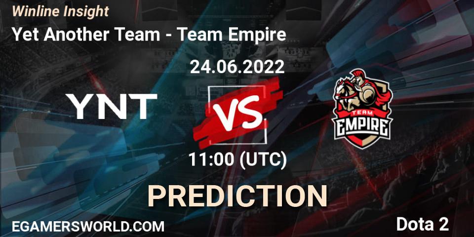 YNT - Team Empire: Maç tahminleri. 24.06.2022 at 11:02, Dota 2, Winline Insight
