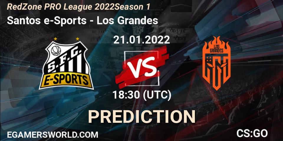 Santos e-Sports - Los Grandes: Maç tahminleri. 21.01.2022 at 18:30, Counter-Strike (CS2), RedZone PRO League 2022 Season 1