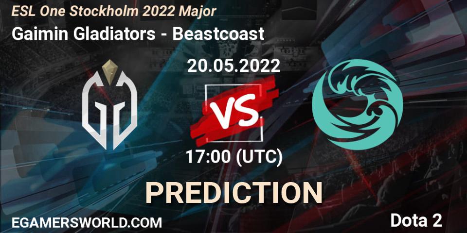 Gaimin Gladiators - Beastcoast: Maç tahminleri. 20.05.2022 at 18:39, Dota 2, ESL One Stockholm 2022 Major