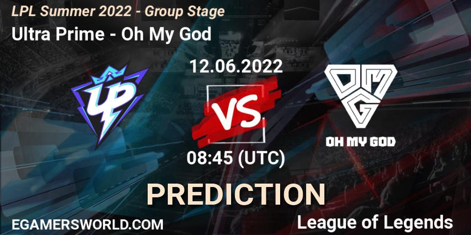 Ultra Prime - Oh My God: Maç tahminleri. 12.06.2022 at 08:45, LoL, LPL Summer 2022 - Group Stage