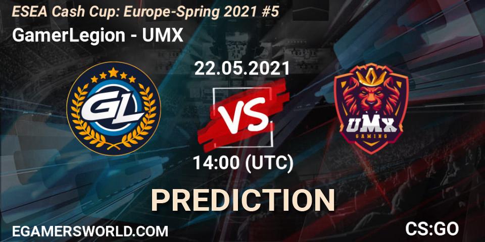GamerLegion - UMX: Maç tahminleri. 22.05.2021 at 14:00, Counter-Strike (CS2), ESEA Cash Cup: Europe - Spring 2021 #5