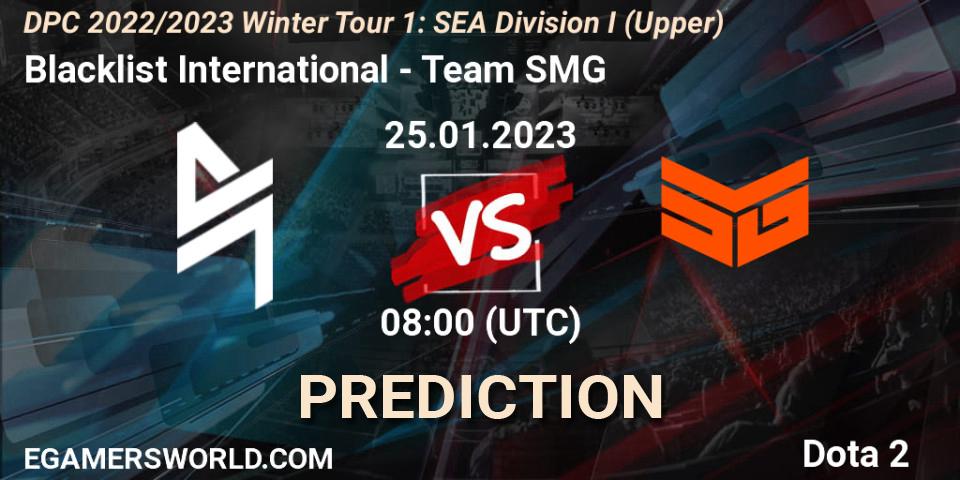 Blacklist International - Team SMG: Maç tahminleri. 25.01.2023 at 08:00, Dota 2, DPC 2022/2023 Winter Tour 1: SEA Division I (Upper)