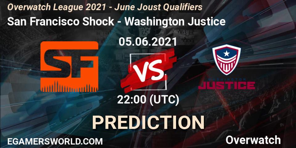 San Francisco Shock - Washington Justice: Maç tahminleri. 05.06.2021 at 22:00, Overwatch, Overwatch League 2021 - June Joust Qualifiers