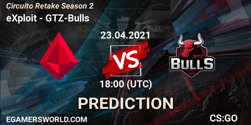 eXploit - GTZ-Bulls: Maç tahminleri. 23.04.21, CS2 (CS:GO), Circuito Retake Season 2