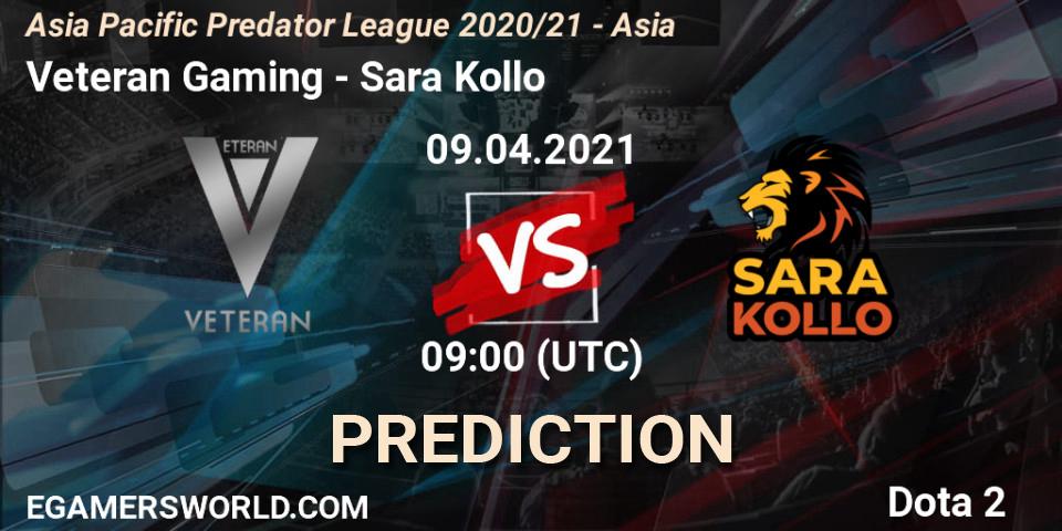 Veteran Gaming - Sara Kollo: Maç tahminleri. 09.04.2021 at 11:02, Dota 2, Asia Pacific Predator League 2020/21 - Asia