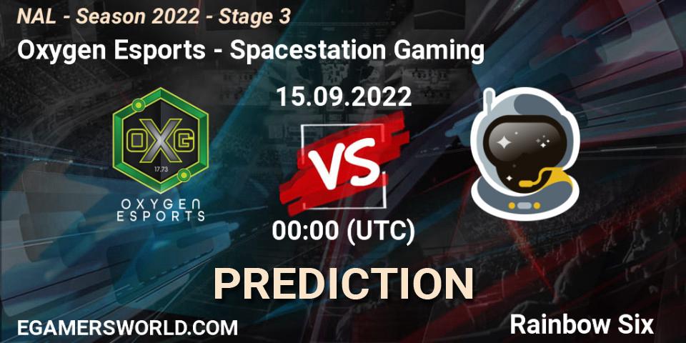 Oxygen Esports - Spacestation Gaming: Maç tahminleri. 15.09.2022 at 00:00, Rainbow Six, NAL - Season 2022 - Stage 3