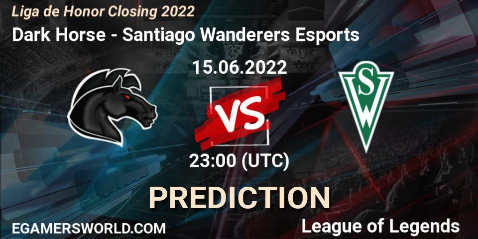 Dark Horse - Santiago Wanderers Esports: Maç tahminleri. 15.06.22, LoL, Liga de Honor Closing 2022