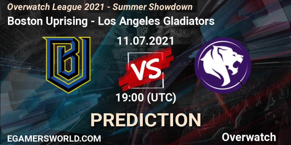 Boston Uprising - Los Angeles Gladiators: Maç tahminleri. 11.07.2021 at 20:45, Overwatch, Overwatch League 2021 - Summer Showdown