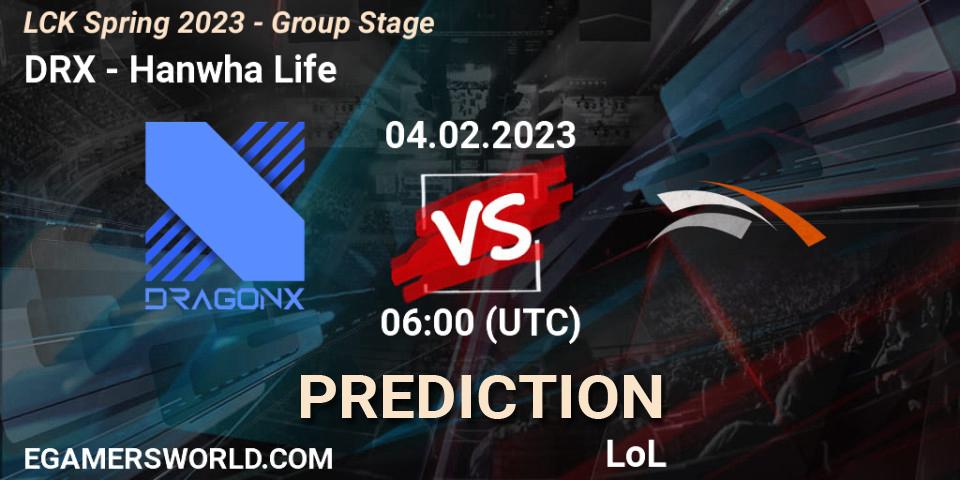 DRX - Hanwha Life: Maç tahminleri. 04.02.23, LoL, LCK Spring 2023 - Group Stage