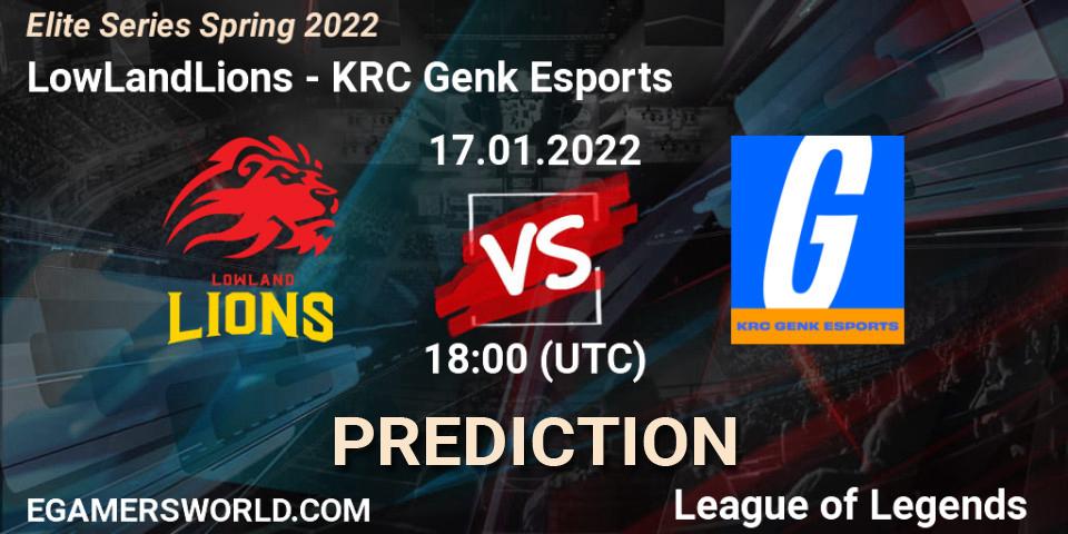 LowLandLions - KRC Genk Esports: Maç tahminleri. 17.01.2022 at 18:00, LoL, Elite Series Spring 2022