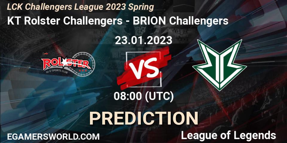 KT Rolster Challengers - Brion Esports Challengers: Maç tahminleri. 23.01.2023 at 08:35, LoL, LCK Challengers League 2023 Spring