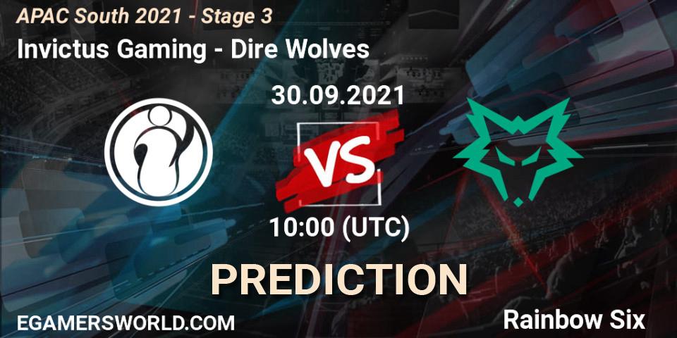 Invictus Gaming - Dire Wolves: Maç tahminleri. 30.09.2021 at 10:00, Rainbow Six, APAC South 2021 - Stage 3