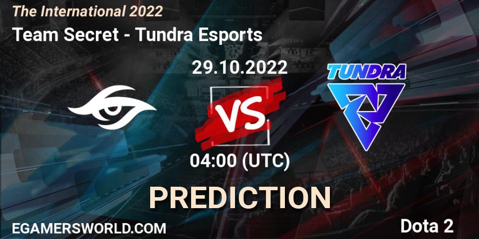 Team Secret - Tundra Esports: Maç tahminleri. 29.10.22, Dota 2, The International 2022