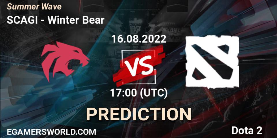 SCAGI - Winter Bear: Maç tahminleri. 16.08.2022 at 17:20, Dota 2, Summer Wave