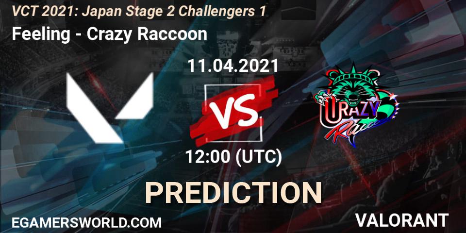 Feeling - Crazy Raccoon: Maç tahminleri. 11.04.2021 at 12:00, VALORANT, VCT 2021: Japan Stage 2 Challengers 1
