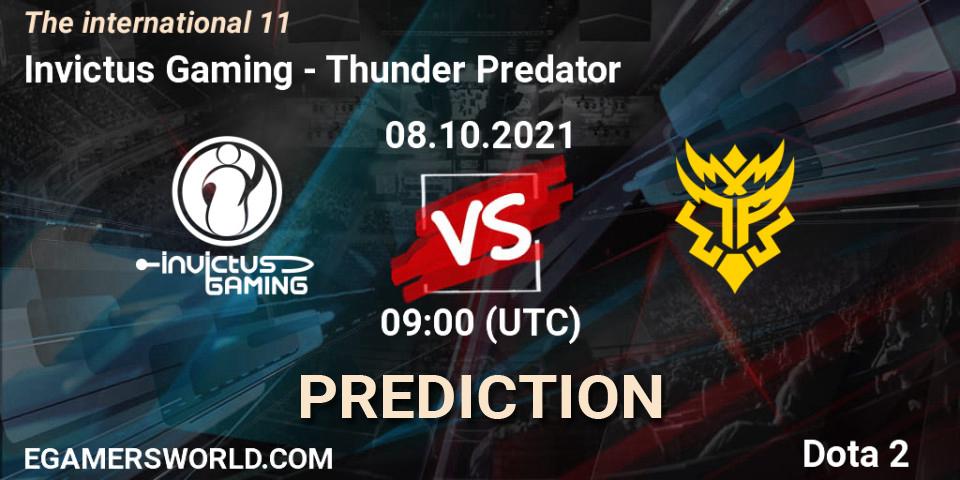 Invictus Gaming - Thunder Predator: Maç tahminleri. 08.10.2021 at 10:08, Dota 2, The Internationa 2021